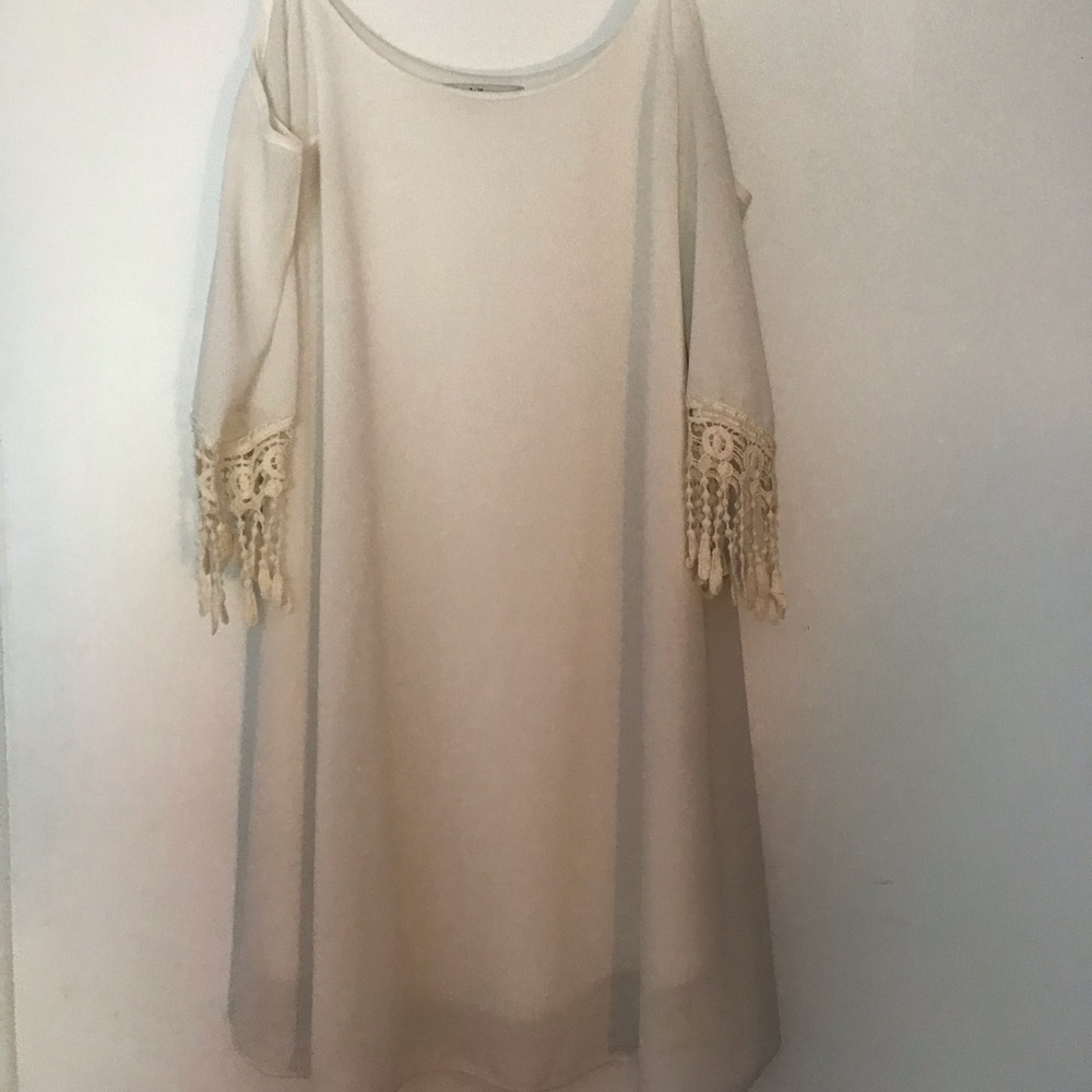 White Semi-Casual Dress